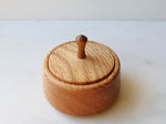 White Oak Lidded Box, Top isometric view, 3" x 2.25"