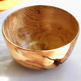 Natural Elm Thin Walled Bowl, Isometric view, 5.25" x 2.75"