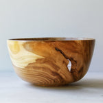 Natural Elm Thin Walled Bowl, Front view, 5.25" x 2.75"