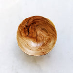 Natural Elm Thin Walled Bowl, Top view, 5.25" x 2.75"