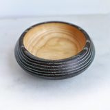 Burnt White Oak with Blue Embellishment Bowl