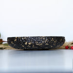 Charred Red Oak Bowl, Textured, Gold Leaf Embellishment